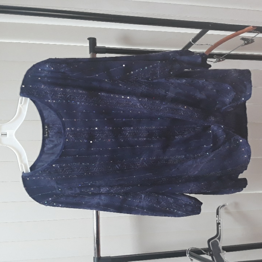 Sequined blue blouse